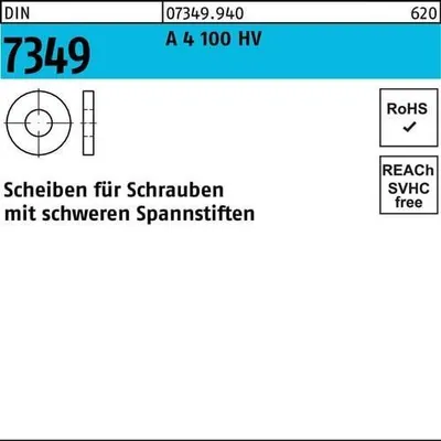 Produktbild von Reyher  Scheiben DIN 7349 A 4 100 HV 21,0 A 4 (25 Stück)
