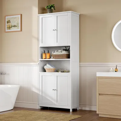 Immagine prodotto di Mobiletto bagno alto, 60x30x180 cm, bianco