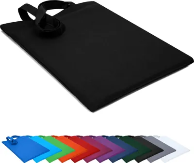 Produktbild von Baumwolltasche 38x42cm Stofftasche Tragetasche Beutel Einkaufstasche Stoffbeutel Tasche, in Farbe: Schwarz