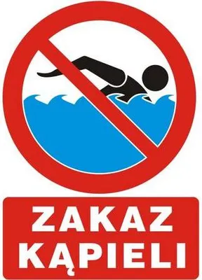 Obrázek produktu pro Tablica 35*25Cm Zakaz Kąpieli