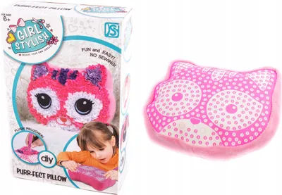 Produktbild von DIY Kissen Bastelset Katze - Plüschkissen zum Selbermachen - Kreatives Spielzeug & Geschenkidee