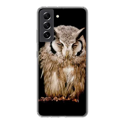 Produktbild von MuchoWow® Handyhülle Schutzhülle Hülle für Samsung Galaxy S21 FE Eule - Vogel - Schwarz Silikon Softcase Handy Hülle - Mobiltelefonhülle