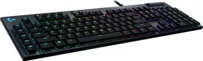 Produktbild von Logitech G815 mechanische Gaming-Tastatur, Taktiler GL-Tasten-Switch mit flachem Profil, LIGHTSYNC RGB, Schlankes Design, 5 Programmierbare G-Tasten, Multimedia-Bedienelemente, Deutsches QWERTZ-Layout