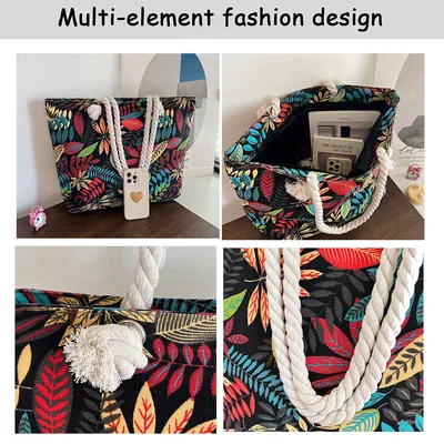 Produktbild von Strandtasche - - Strandtasche Damen - Strandtasche Groß - Strandtasche Mit Reißverschluss - Badetasche(Stil 6)