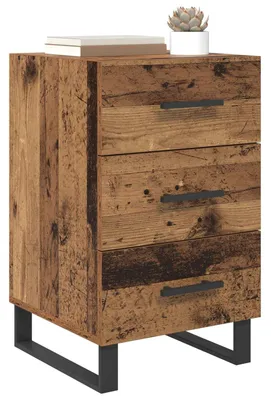Obrázok produktu pre vidaXL Nočný stolík so zásuvkami z regenerovaného dreva 40 x 40 x 66 cm materiál na báze dreva