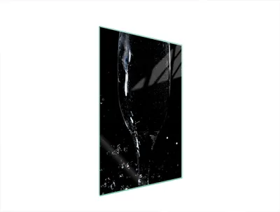 Produktbild von Herdabdeckplatte 35x52 Glaskeramikkochfeld Abdeckung Spritzschutz Glasplatte Deko Schneidebrett Schwarz Glas