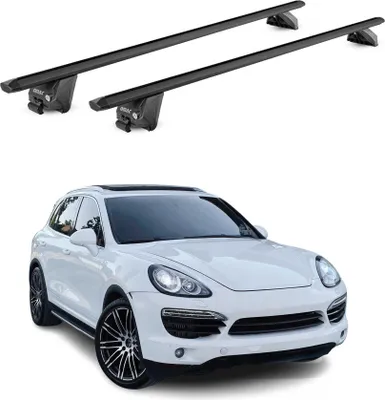 Image de Barres de toit transversales pour Porsche Macan 95B 2015-2025 Alu Noir 2x ABE