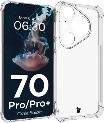 Produktbild von Elastyczne etui Bizon Case Salpa do Huawei Pura 70 Pro / Pro+, przezroczyste