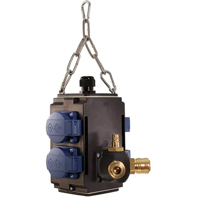 Produktbild von BACHMANN ENERGIEWÜRFEL 4xCEE7/3 IP44, Druckluft 1in 2out