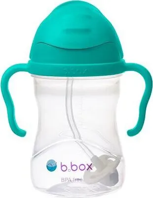 Produktbild von b.boxbecher mit einem Stroh Jade Green 240 ml
