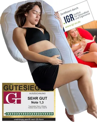 Produktbild von Seitenschläferkissen J Visco Seitenschläferkissen mit Memory Foam Support ohne Schonbezug, Größe M