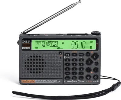 Obrázok produktu pre HanRongDa HRD-757 Viacpásmové rádio FM AM MW SW V.UHF AIR WB Prenosné rádio Ovládanie cez aplikáciu BT TF Hudobný prehrávač SOS alarm Baterka Budík