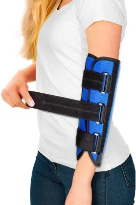Immagine prodotto di Gomitiera per la sindrome del tunnel cubitale - Supporto notturno per il gomito - Tendinite del nervo ulnare del gomito del tennista - Adatta a uomini e donne - Braccio destro e sinistro - L/XL