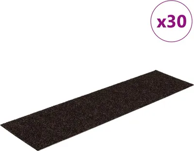 Obrázok produktu pre Schodové rohože, samolepiace, 30 ks, 76x20 cm, tmavohnedé, obdĺžnikové