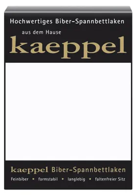 Produktbild von Kaeppel Biber Bettlaken Betttuch 140-160 x 200 cm Spannbettlaken 14 Farben Uni, Farbe:Weiß