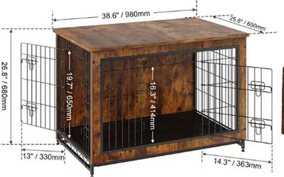 Immagine prodotto di Cuccia per cani - A 2 porte - Robusta struttura in acciaio - Con cuscino - 98x65x68 cm