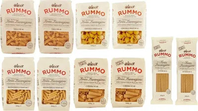 Produktbild von 10er-Pack Testpaket Rummo Pasta Maccheroncelli - Fusilli - Conchiglie Rigate - Lumachine - Tripoline ,Italienische Nudeln aus Hartweizengrieß,Italienische Pasta 500g