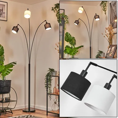 Produktbild von Schiavonea Stehlampe aus Metall/Stoff in Schwarz/Weiß
