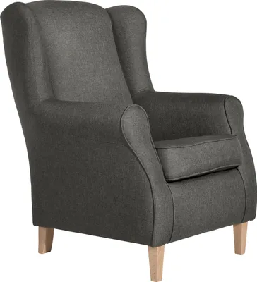 Produktbild von Max Winzer Ohrenbackensessel Lorris - Flachgewebe anthrazit - Maße: 77 x 86 x 103 cm
