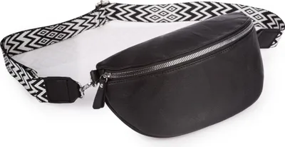 Produktbild von Jennifer Jones Elegant Damen-Gürteltasche mit Schultergurt aus weichem kunstleder schwarz