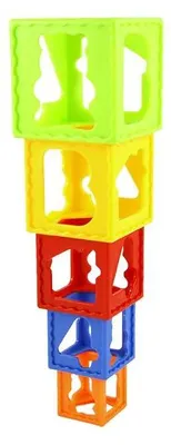 Produktbild von Motorikspielzeug Stapelwürfel 5 Stück aus Kunststoff für Kleinkinder 1-2 Jahre