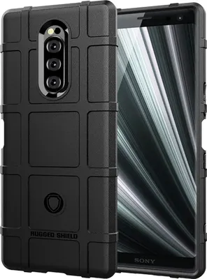 Produktbild von Mobigear Rugged Shield  Sony Xperia 1 Hülle Flexibles TPU Backcover Stoßfest - Schwarz