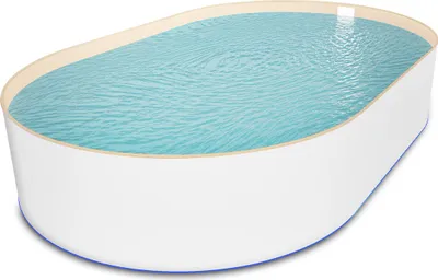 Produktbild von Ovalpool Stahlwandpool weiß Poolfolie sand 0,8 mm Poolset oval 360 x 623 x 150 cm als Einzelbecken