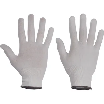 Produktbild von Rukavice nylonové BOOBY, biele, veľ. 8/M