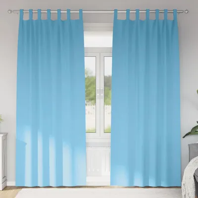 Produktbild von Verdunkelungs-Vorhänge mit Ringen 2 pcs Himmelblau 225 x 140 cm