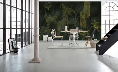 Produktbild von Vlies Fototapete - Darkest Green - Größe 400 x 250 cm