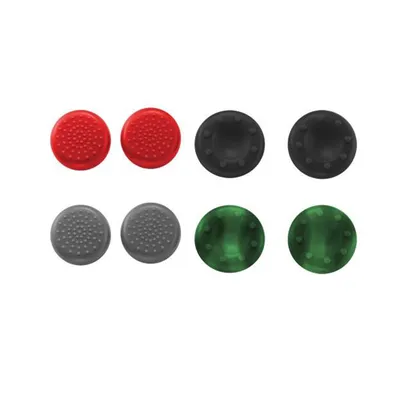 Produktbild von Trust 20814, PlayStation 4, Analoge Schlägergriffe, Schwarz, Grün, Grau, Rot, Silikon, 8 Stück(e), Sichtverpackung