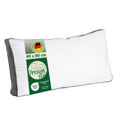 Productafbeelding van Comfortkussen | 40 x 80 cm | Geschikt als hoofdkussen voor mensen met allergieën | Wasbaar | DREAMSTAR
