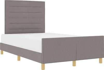 Zdjęcie produktu dla Ramka łóżka Z zagłówkiem Ciemnoszary 140 x 200 cm tkanina