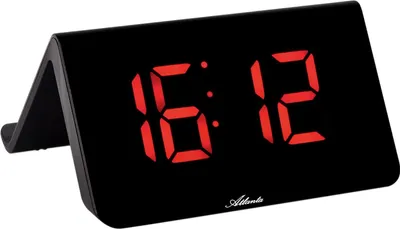 Produktbild von Atlanta Digitalwecker 2605, Quarz, Schwarz, mit roter LED-Anzeige