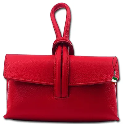 Immagine prodotto di Piccola borsa a tracolla in pelle rossa, dimensioni 23x13x6 cm, collezione donna Florence, modello D3OTF834R