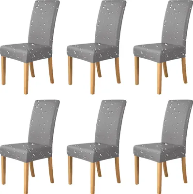 Produktbild von BESTCOVERS 100% Wasserdicht und öldicht Kunstleder Leder Polyurethan Stuhlbezug Stuhlhusse Stretch Universell 6 Stück