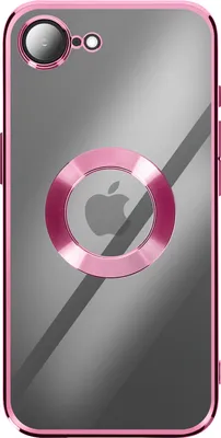 Produktbild von Avizar, iPhone 16 Hülle weiches Silikon mit Chromrand, Rosa