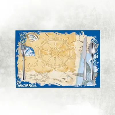 Produktbild von Airlaid Tischset Del Mar, 40 x 30 cm, 100 Stück - Mank - Platzdeckchen Maritim