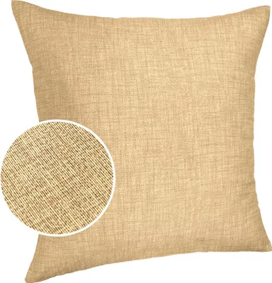 Produktbild von Dekokissen 60x60cm Kissenhülle ohne Füllung Kissenbezug mit Reißverschluss Einfarbig Leinenoptik Uni Beige