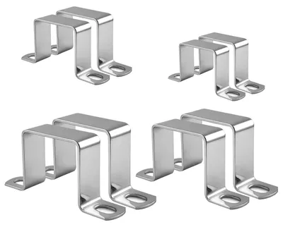 Produktbild von 8 Stück U-Klemmen-Set für quadratische Rohre
