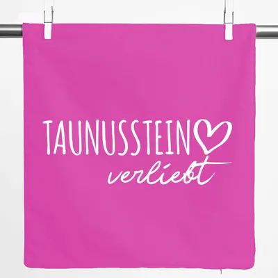 Produktbild von Huuraa Kissenbezug Taunusstein verliebt 40x40cm Fuchsia Baumwolle Dekokissenbezug Geschenkidee
