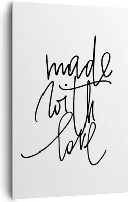 Produktbild von Bild auf Leinwand - Leinwandbild - Einteilig - Erstellt mit Liebe - 80x120cm - Wand Bild - Wanddeko - Wandbilder - Leinwanddruck - Wanddekoration - Leinwand bilder - Wandbild - PA80x120-4499