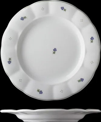 Obrázok produktu pre Plytký tanier, český porcelán, kvety, 28 cm, G. Benedikt