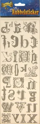 Produktbild von Rubbelsticker glaenzend alt Buchstaben
