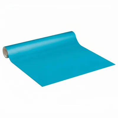 Image de Rouleau d'autocollants en vinyle imperméables (vendu au mètre) – Autocollants lavables pour la cuisine, les meubles, les armoires, les portes – 60 cm x 4 m – Bleu ciel