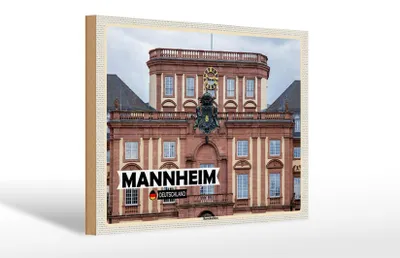 Produktbild von Holzschild Städte Mannheim Deutschland Barockschloss 30x20cm