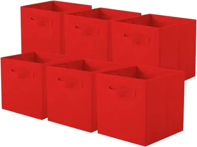 Productafbeelding van Opbergboxen, inklapbare opbergkubussen en stoffen lades voor kleding en speelgoedopslag, set van 6