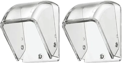 Produktbild von Set mit 2 wasserdichten Schutzhüllen aus transparentem Polycarbonat für drahtlose Türklingeln