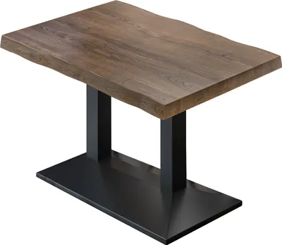 Produktbild von PPA | Bistrotisch Baumkante | B:T:H 120 x 70 x 81 cm | Walnuß / Schwarz | Quadratisch | Bistrotisch Gastro Tisch