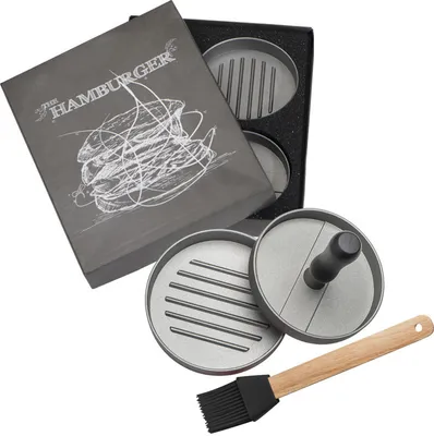 Produktbild von Burgerpresse mit Silikonpinsel / Hamburgerpresse